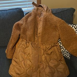 Hooded Sherpa Quilted Hybrid Coat for Women